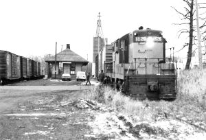 Another train near the depot.
