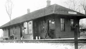 Early photo of the Cornell Depot.
